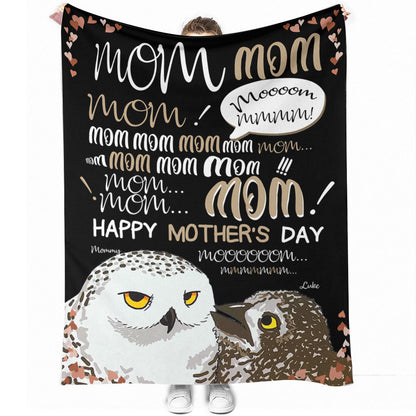 Mom Hey Mom Mom Mom - Personalized Mother's Day Mother Blanket