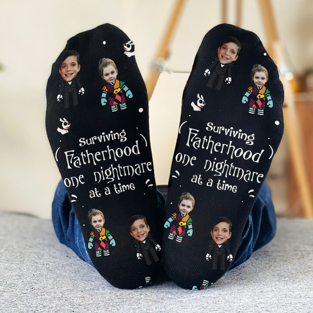 Surviving Fatherhood - Personalized Father's Day Father Socks