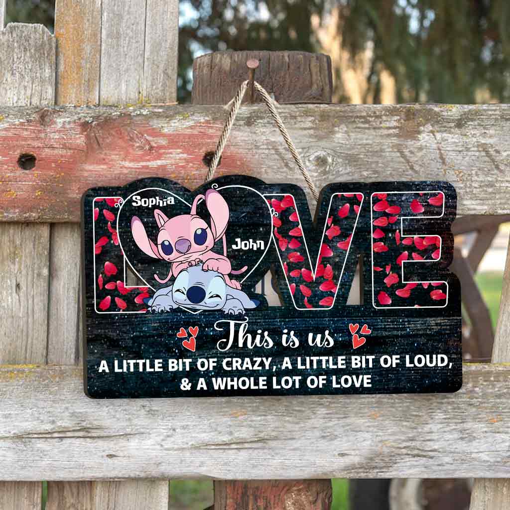 This Is Us - Personalized Couple Ohana Wood Sign