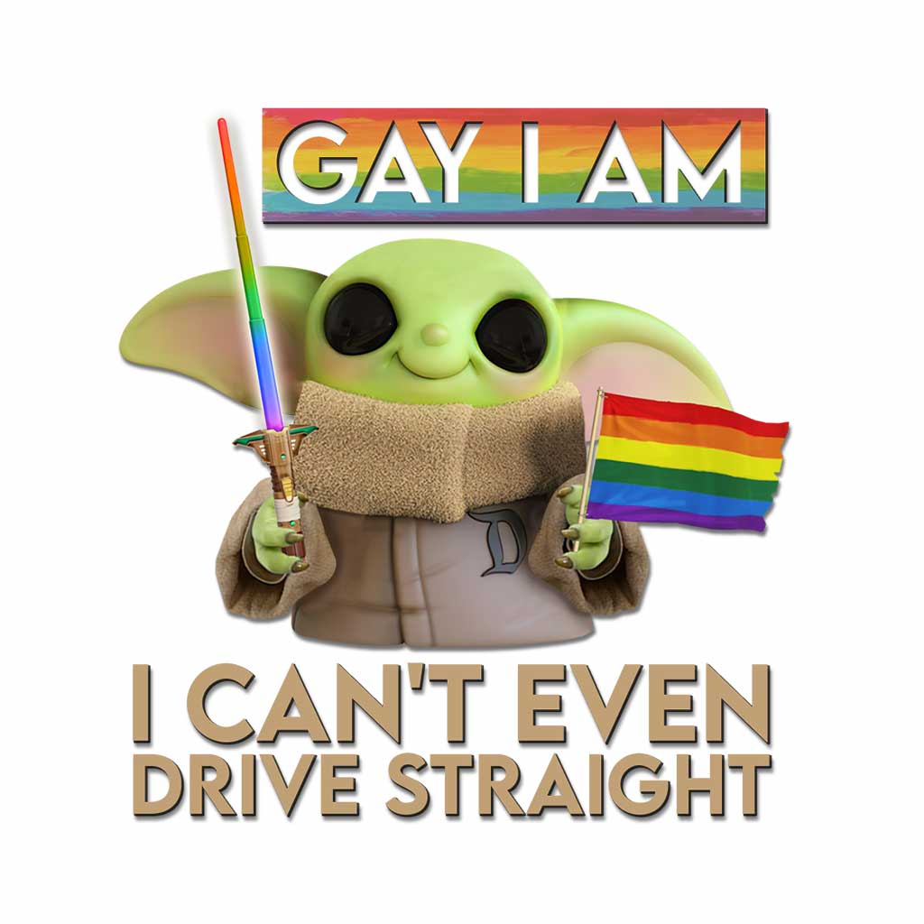 I Can't Even Drive Straight - LGBT Support Decal Full