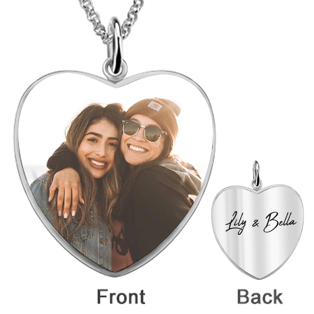 An Irreplaceable Person - Personalized Bestie Heart Pendant Necklace