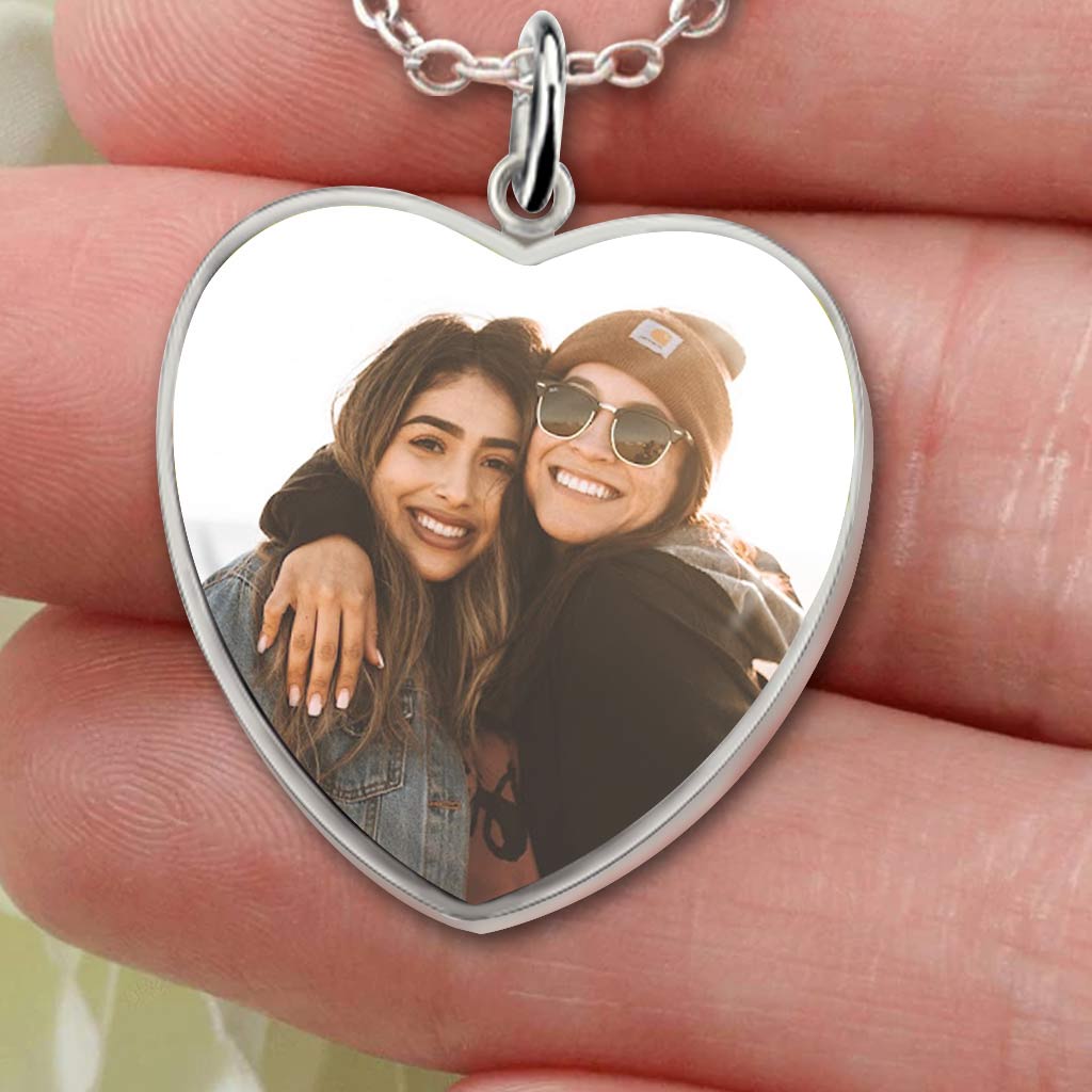 An Irreplaceable Person - Personalized Bestie Heart Pendant Necklace