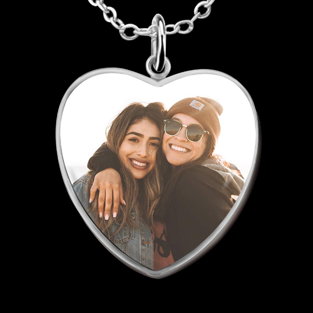 An Irreplaceable Person - Personalized Bestie Heart Pendant Necklace