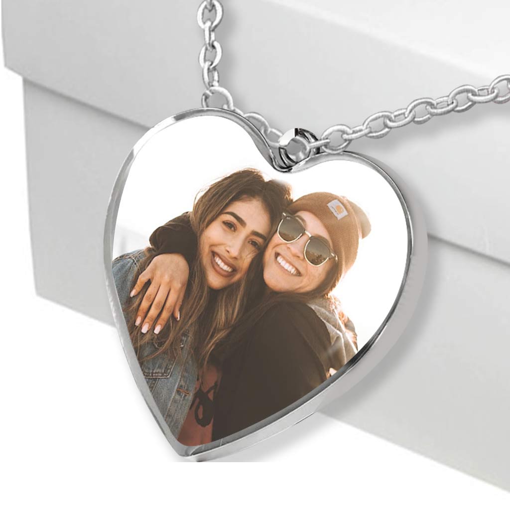 An Irreplaceable Person - Personalized Bestie Heart Pendant Necklace