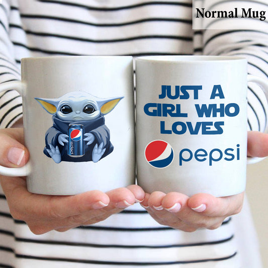 Just A Girl Who Loves Soft Drink Blue Soft Drink Mug