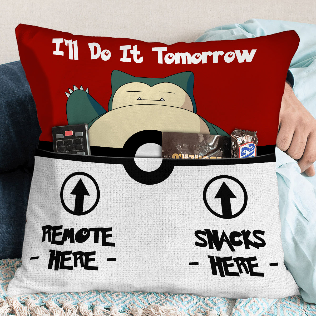 I'll Do It Tomorrow Monster Trainer Pocket Pillow