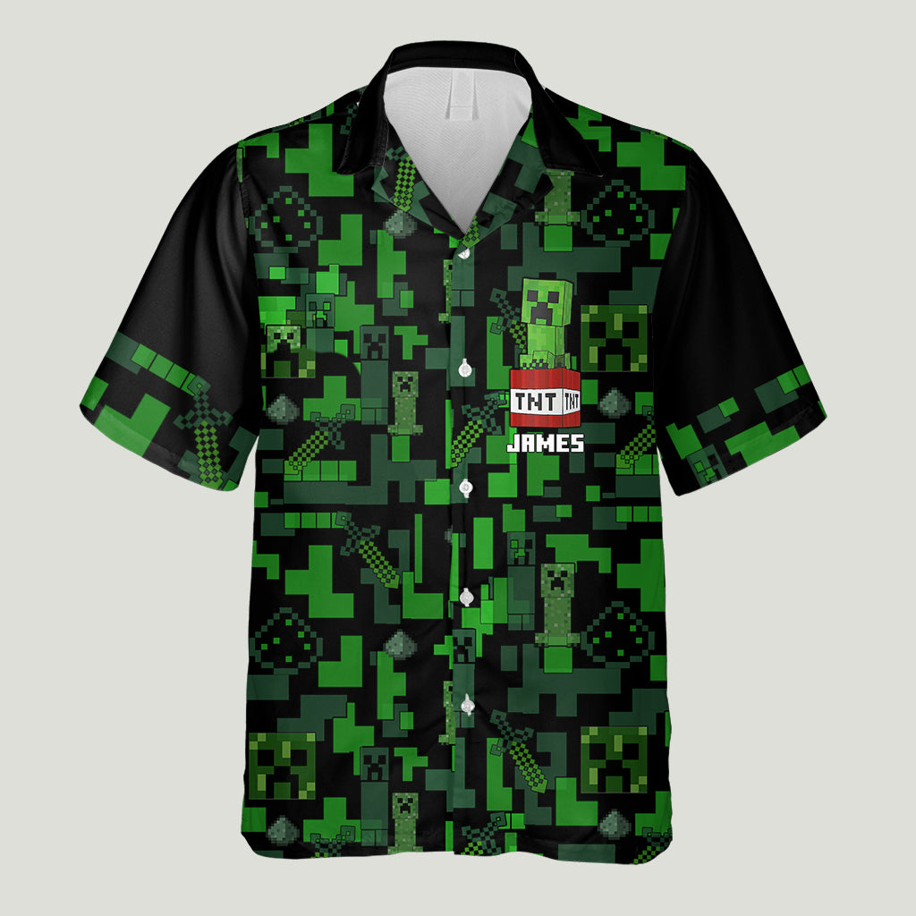 Adventure Is An Attitude - Personalized Block World Hawaiian Shirt