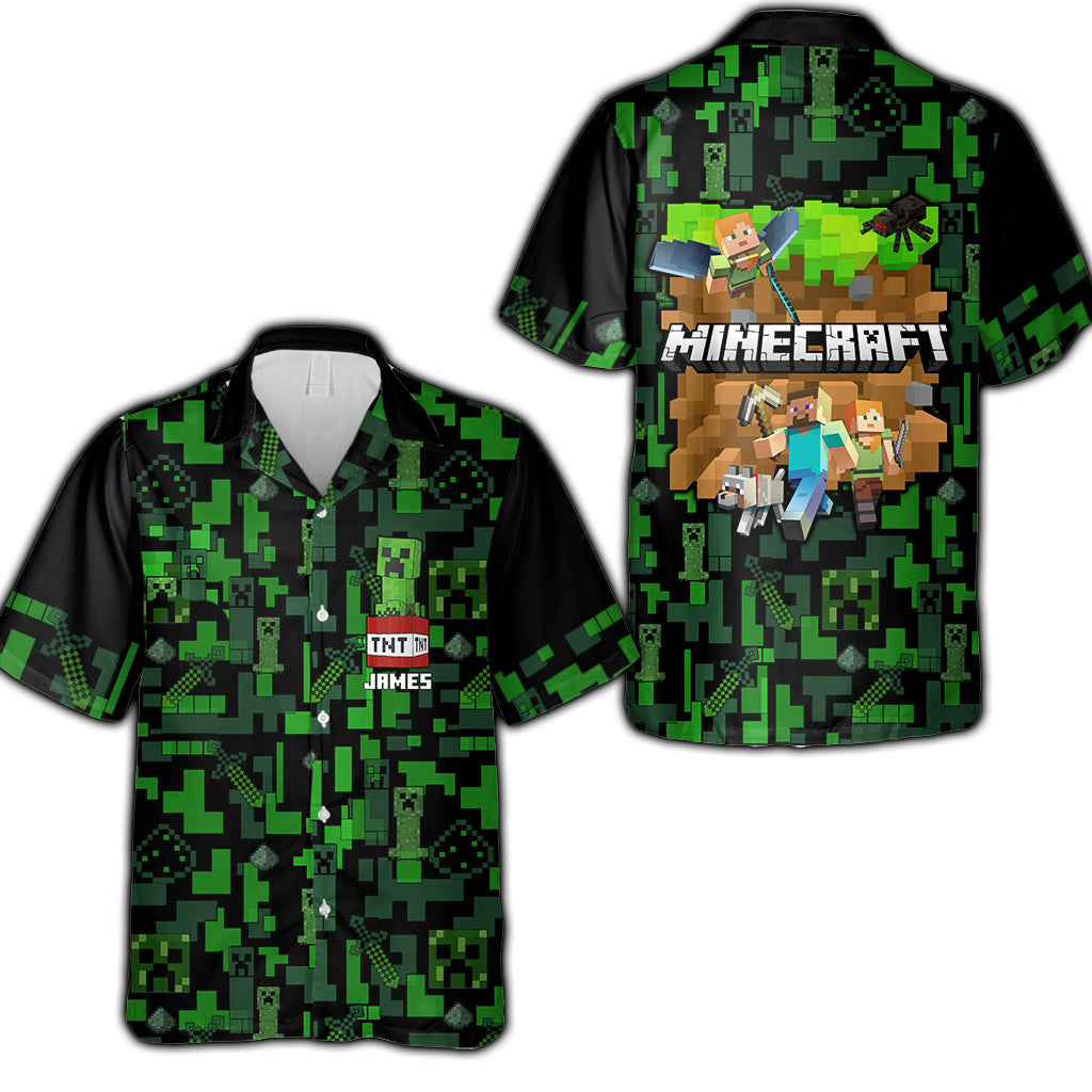 Adventure Is An Attitude - Personalized Block World Hawaiian Shirt