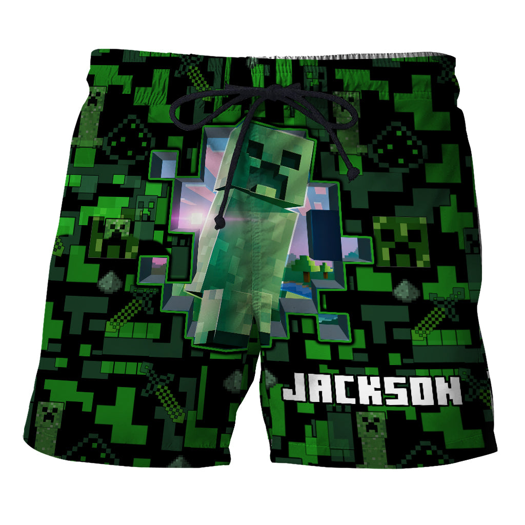 Stop Staring - Personalized Block World Men Shorts