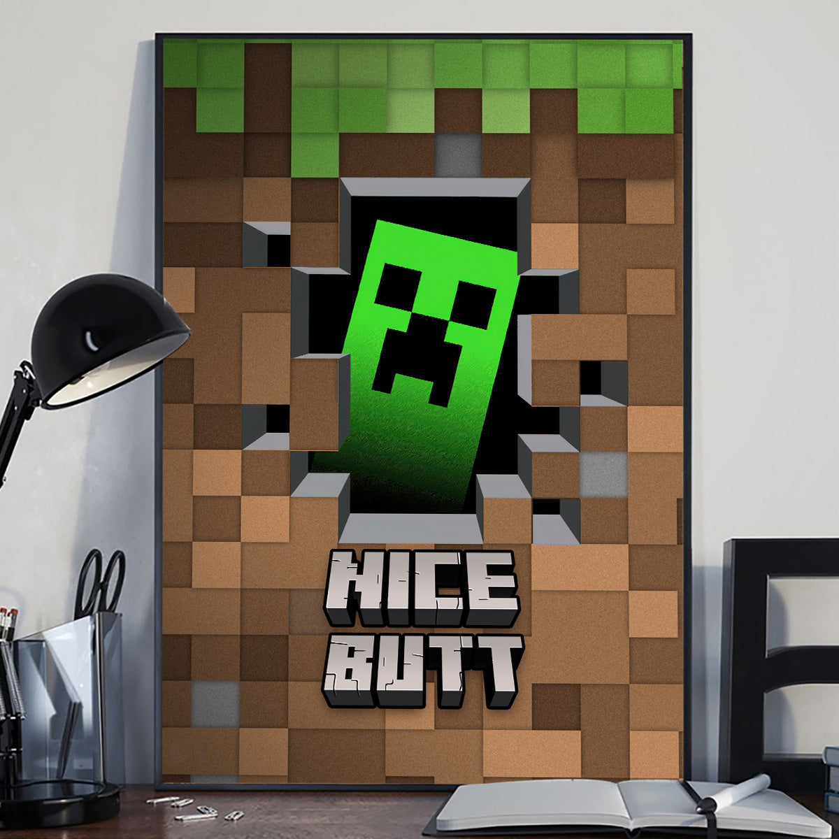 Have A Seat - Personalized Block World Canvas and Poster