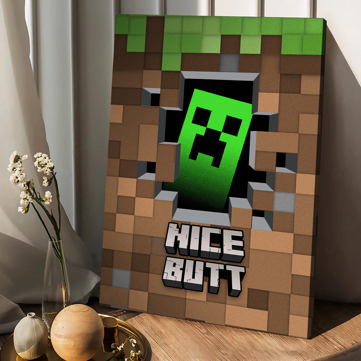 Have A Seat - Personalized Block World Canvas and Poster