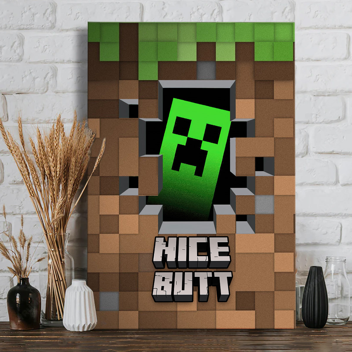 Have A Seat - Personalized Block World Canvas and Poster
