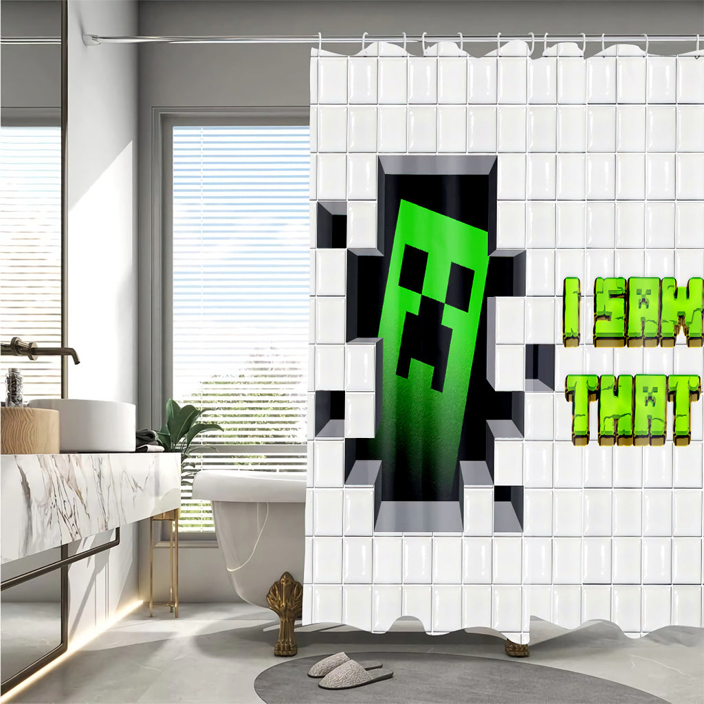 I Saw That - Personalized Block World Shower Curtain