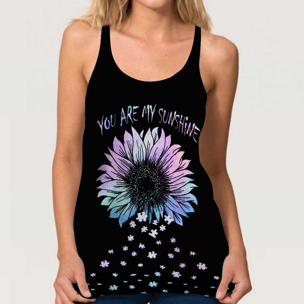 You Are My Sunshine - Autism Awareness Cross Tank Top