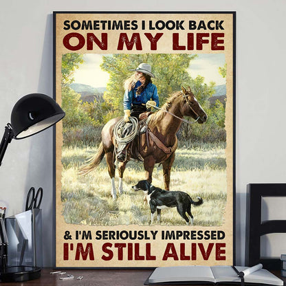 Sometimes I Look Back - Horse Canvas And Poster