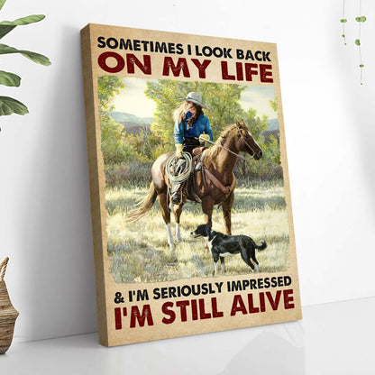 Sometimes I Look Back - Horse Canvas And Poster