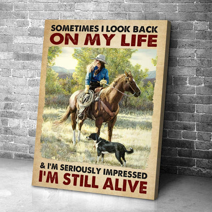 Sometimes I Look Back - Horse Canvas And Poster