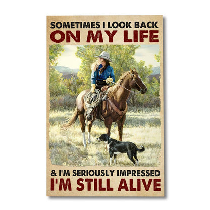 Sometimes I Look Back - Horse Canvas And Poster