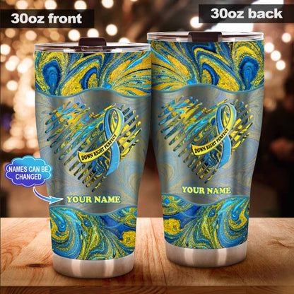 Down Right Perfect - Down Syndrome Awareness Personalized Tumbler