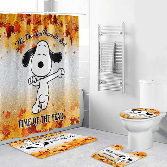 It's The Most Wonderful Time - Bathroom Curtain & Mats Set