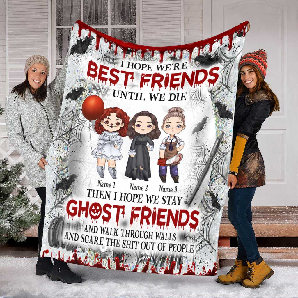 Ghost Sisters - Personalized Halloween Bestie Blanket