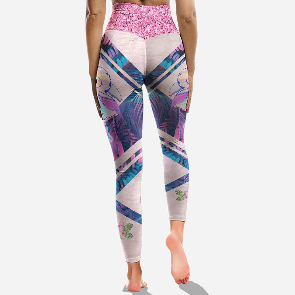 Ohana Means Family Hologram - Personalized Ohana Cross Tank Top and Leggings