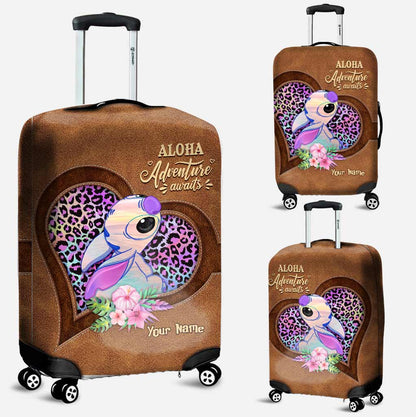 Aloha Adventure Awaits - Personalized Ohana Leather Handbag & Luggage Cover