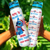 Here To Remind Ya Drink Some Aqua - Personalized Christmas Ohana Water Tracker Bottle