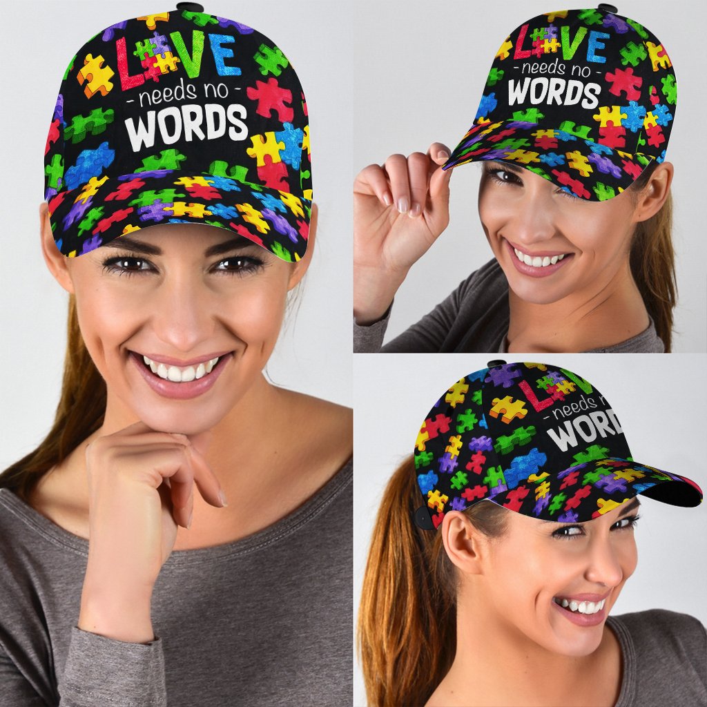 Love Needs No Words - Autism Awareness Cap