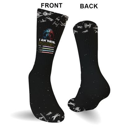 I'm Their Father - Personalized Father's Day The Force Socks