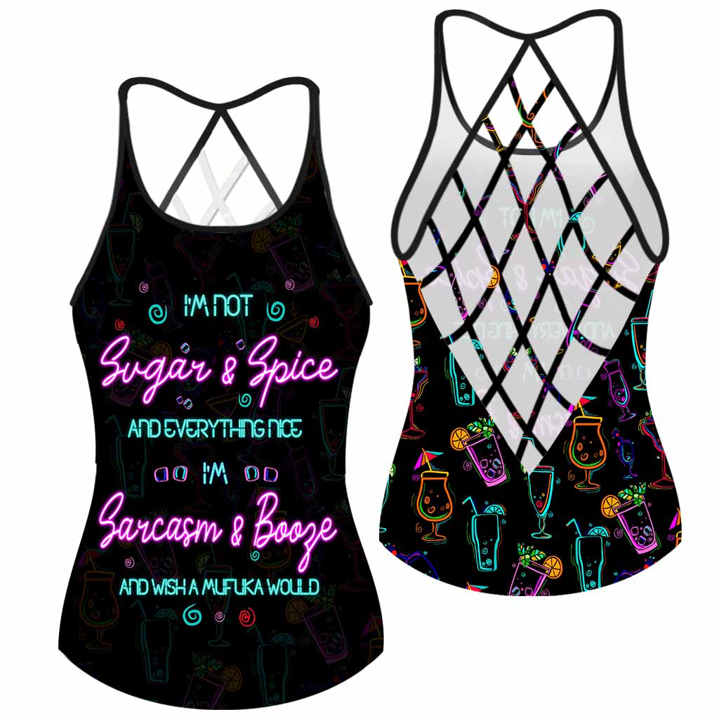 I'm Not Sugar And Spice - Cocktail Cross Tank Top