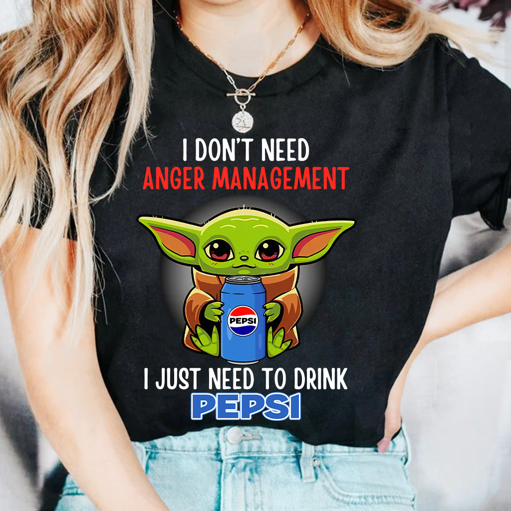 I Don't Need Anger Management Blue Soft Drink T-shirt and Hoodie