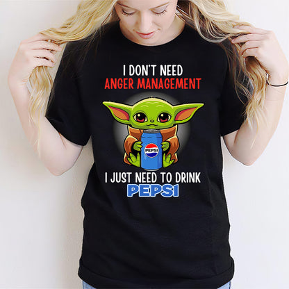 I Don't Need Anger Management Blue Soft Drink T-shirt and Hoodie