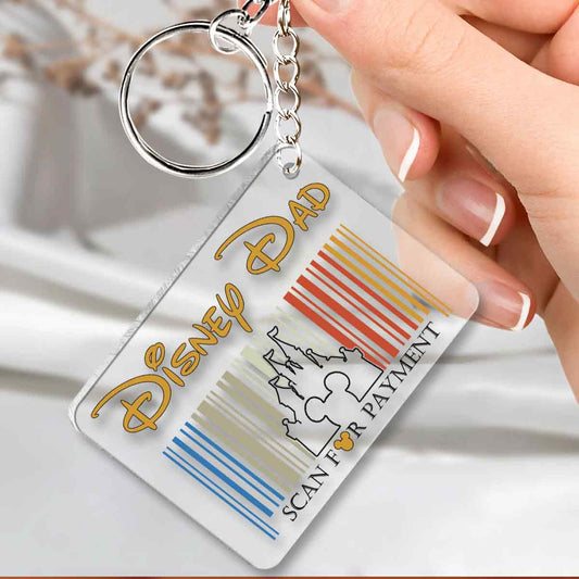 Scan For Payment - Personalized Father Transparent Keychain