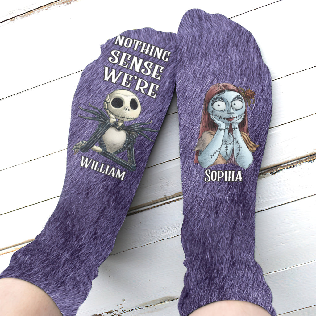 Nothing Makes Sense When We're Apart - Personalized Nightmare Socks