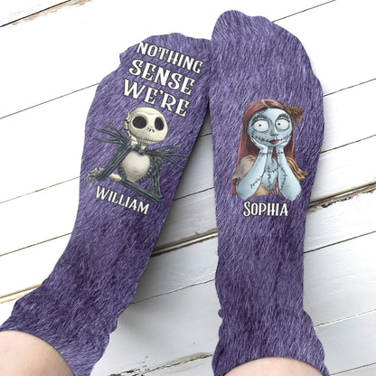 Nothing Makes Sense When We're Apart - Personalized Nightmare Socks