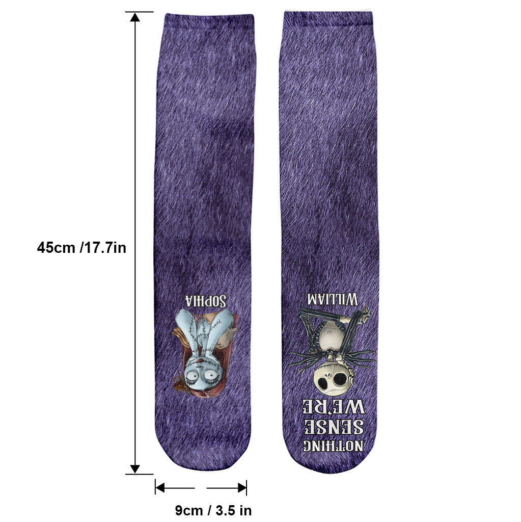 Nothing Makes Sense When We're Apart - Personalized Nightmare Socks