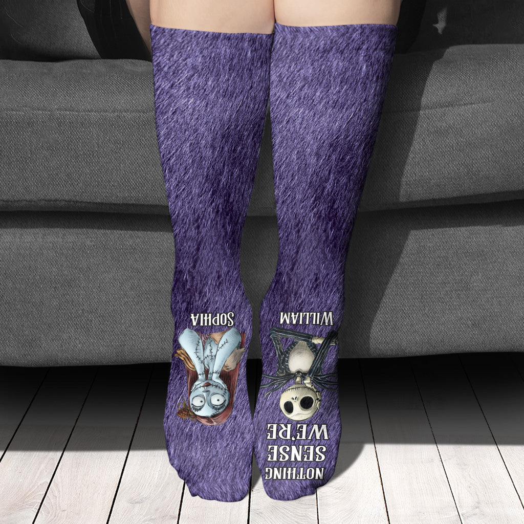 Nothing Makes Sense When We're Apart - Personalized Nightmare Socks