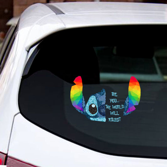 Be You The World Will Adjust - LGBT Support Decal Full