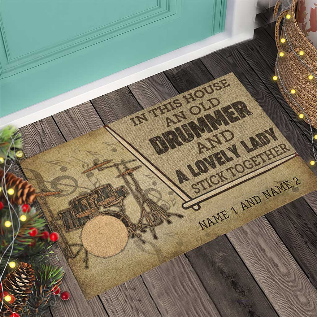 In This House - Drummer Personalized Doormat 082021