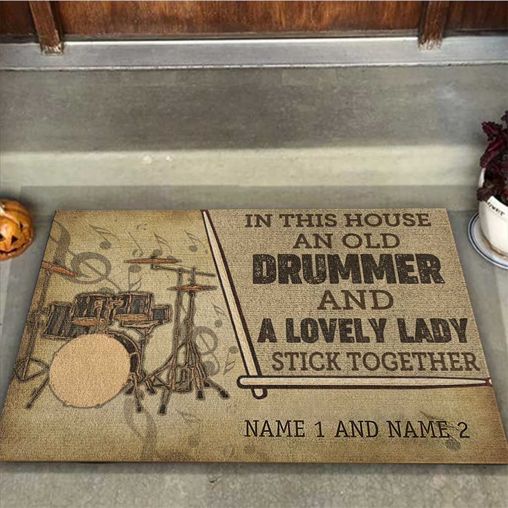 In This House - Drummer Personalized Doormat 082021