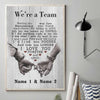 We&#39;re A Team - Personalized Husband And Wife Poster 0821