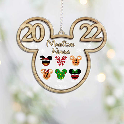 Grandma Mouse - Personalized Christmas Grandma Layers Mix Ornament