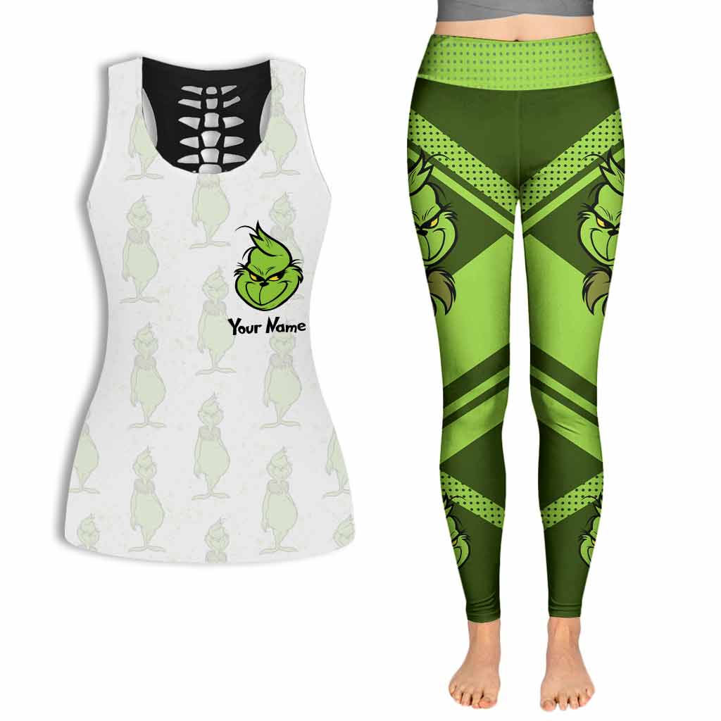 Rock Paper Scissors I Win - Personalized Hollow Tank Top And Leggings