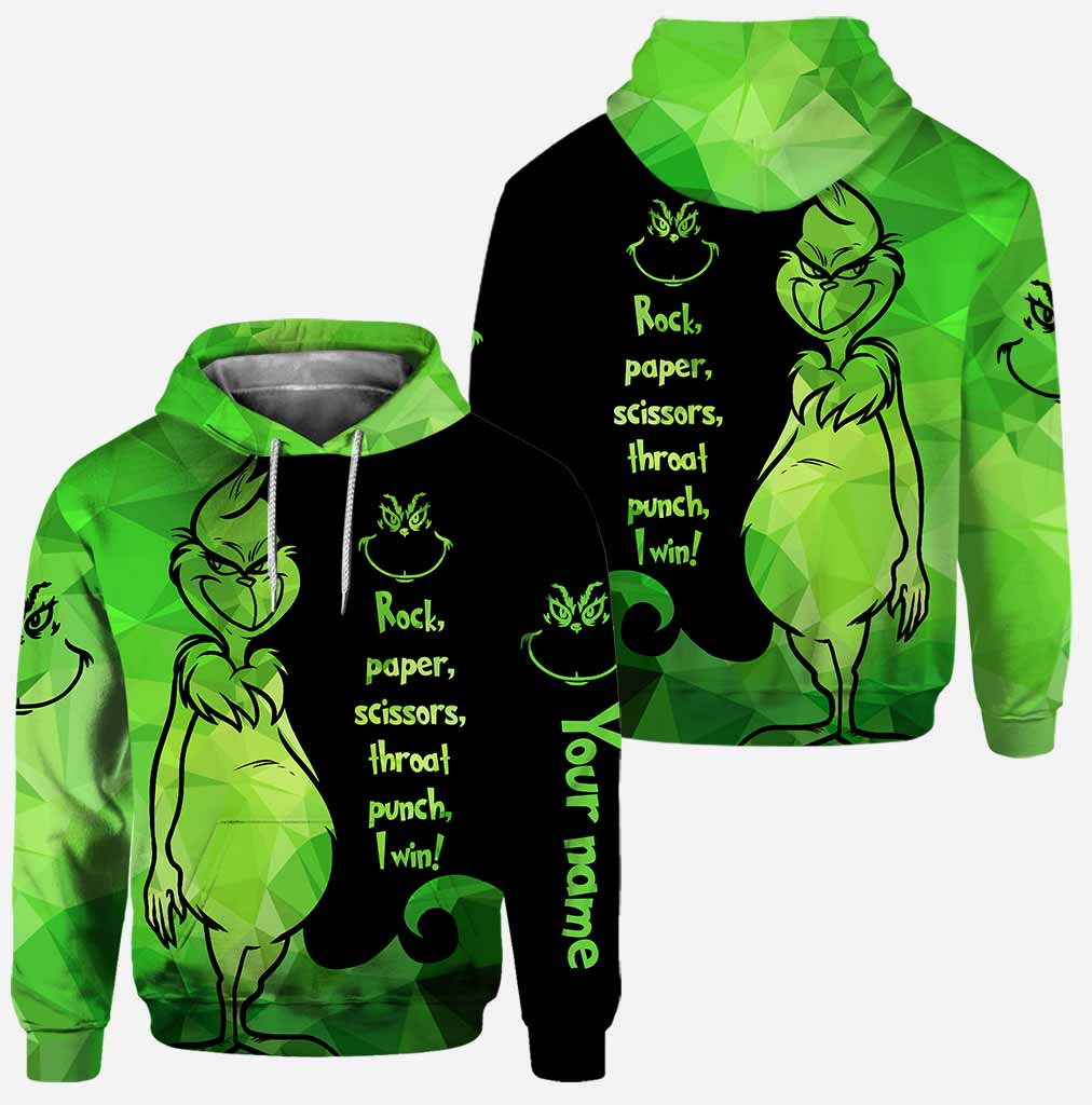 Rock Paper Scissors I Win - Personalized Hoodie and Leggings