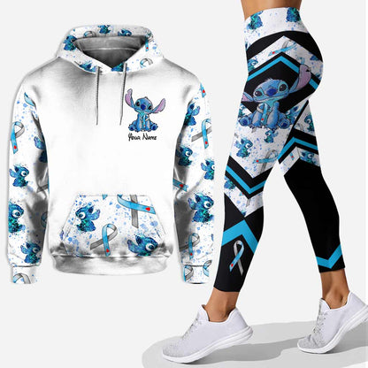 I Wear Blue - Personalized Diabetes Awareness Hoodie And Leggings