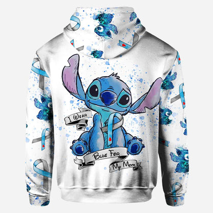 I Wear Blue - Personalized Diabetes Awareness Hoodie And Leggings