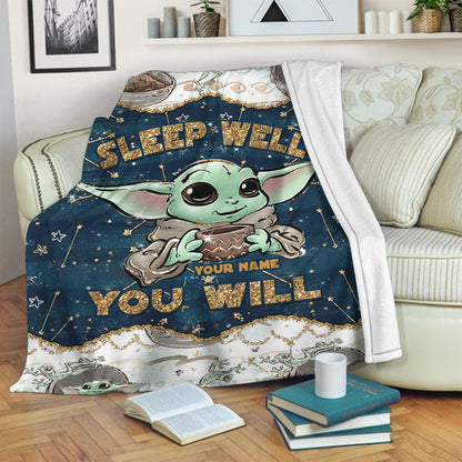 The Child Sleep Well You Will - Personalized The Force Blanket