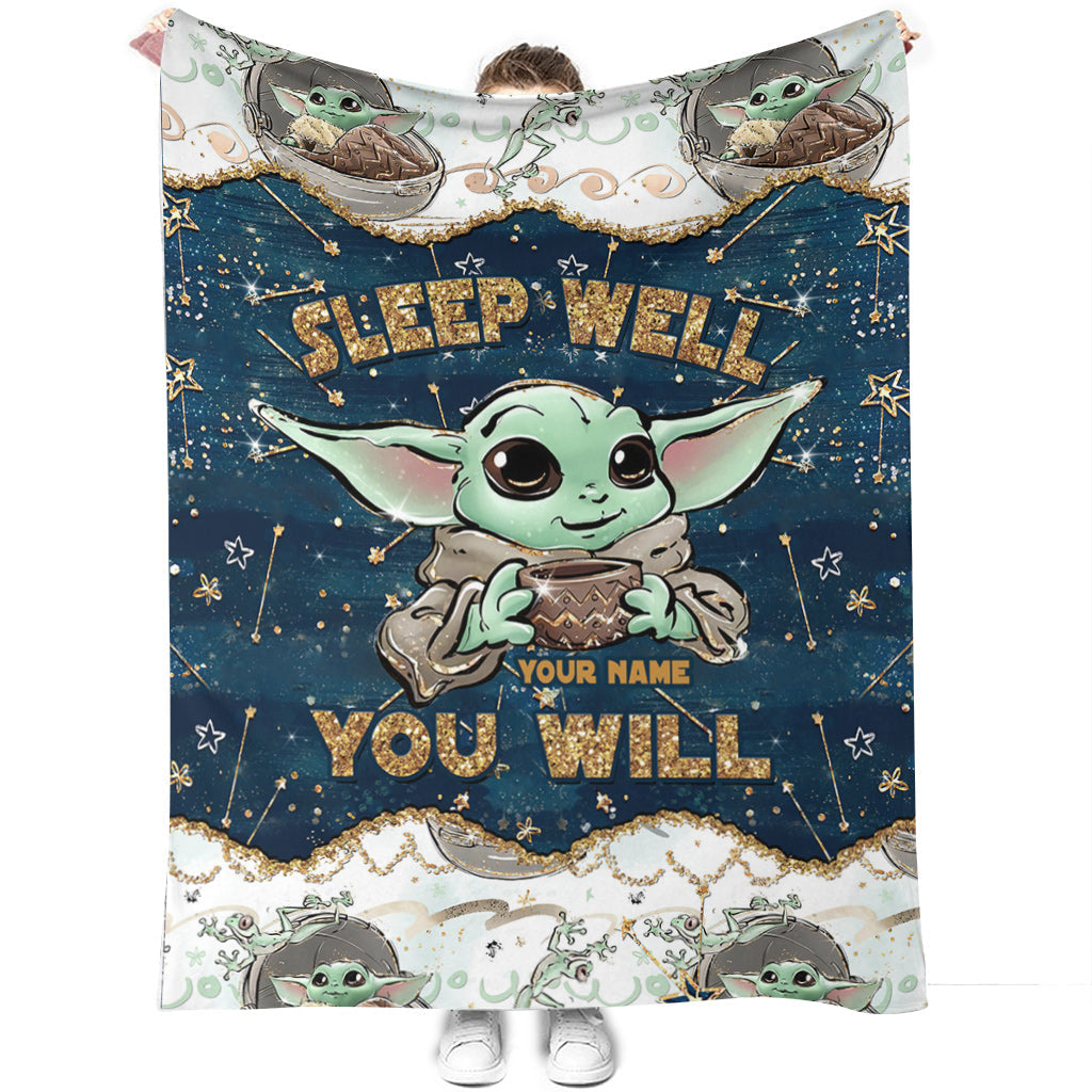 The Child Sleep Well You Will - Personalized The Force Blanket