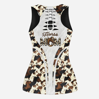 Horse Mom - Personalized Horse Hollow Tank Top and Leggings